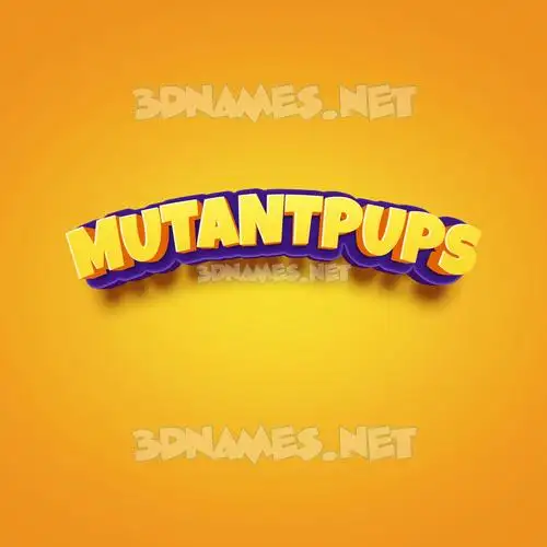 mutantpups in Orange Toon style - 3D name wallpaper mutantpups in Orange Toon style - 3D name wallpaper