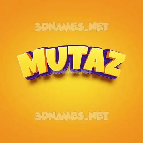 mutaz in Orange Toon style - 3D name wallpaper mutaz in Orange Toon style - 3D name wallpaper