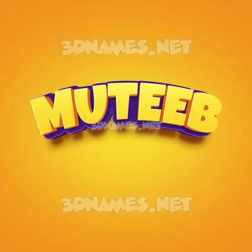 muteeb in Orange Toon style - 3D name wallpaper muteeb in Orange Toon style - 3D name wallpaper