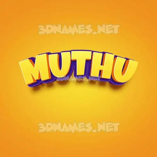 muthu in Orange Toon style - 3D name wallpaper muthu in Orange Toon style - 3D name wallpaper