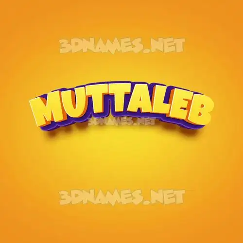 muttaleb in Orange Toon style - 3D name wallpaper muttaleb in Orange Toon style - 3D name wallpaper