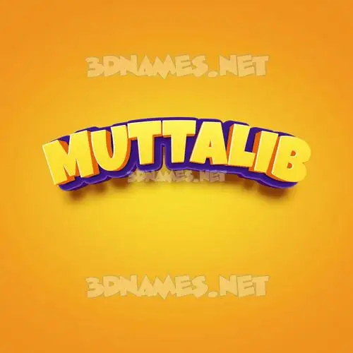 muttalib in Orange Toon style - 3D name wallpaper muttalib in Orange Toon style - 3D name wallpaper