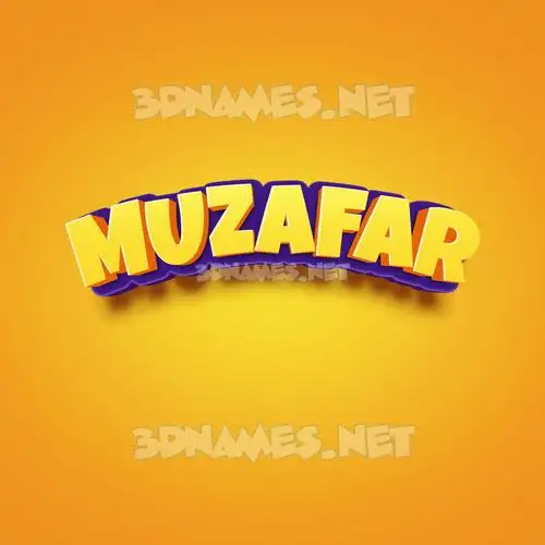 muzafar in Orange Toon style - 3D name wallpaper muzafar in Orange Toon style - 3D name wallpaper