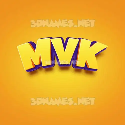 mvk in Orange Toon style - 3D name wallpaper mvk in Orange Toon style - 3D name wallpaper