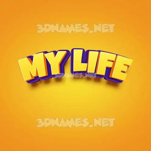 my life in Orange Toon style - 3D name wallpaper my life in Orange Toon style - 3D name wallpaper