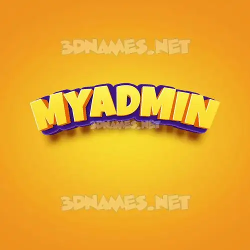 myadmin in Orange Toon style - 3D name wallpaper myadmin in Orange Toon style - 3D name wallpaper