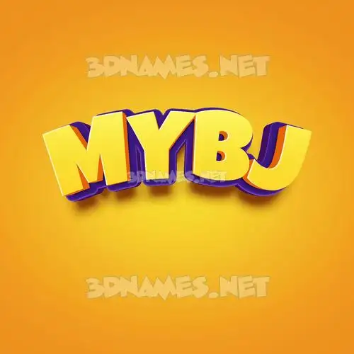 mybj in Orange Toon style - 3D name wallpaper mybj in Orange Toon style - 3D name wallpaper