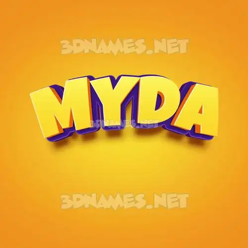 myda in Orange Toon style - 3D name wallpaper myda in Orange Toon style - 3D name wallpaper