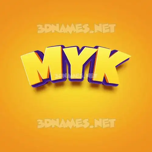 myk in Orange Toon style - 3D name wallpaper myk in Orange Toon style - 3D name wallpaper