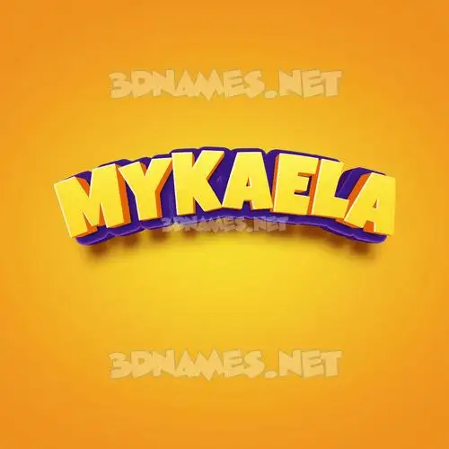 mykaela in Orange Toon style - 3D name wallpaper mykaela in Orange Toon style - 3D name wallpaper