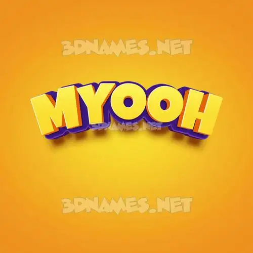 myooh in Orange Toon style - 3D name wallpaper myooh in Orange Toon style - 3D name wallpaper