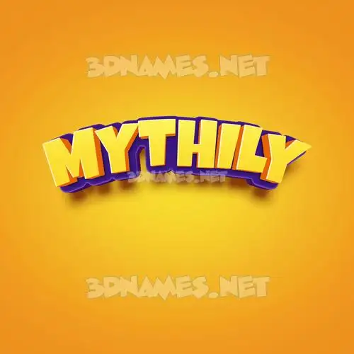 mythily in Orange Toon style - 3D name wallpaper