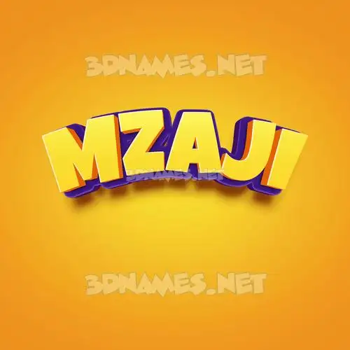 mzaji in Orange Toon style - 3D name wallpaper mzaji in Orange Toon style - 3D name wallpaper