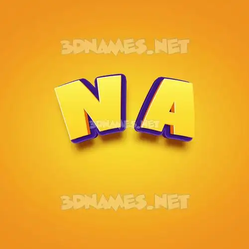 n a in Orange Toon style - 3D name wallpaper n a in Orange Toon style - 3D name wallpaper