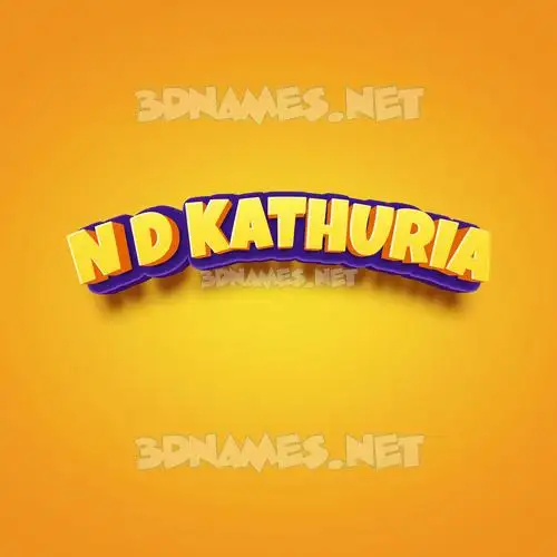 n d kathuria in Orange Toon style - 3D name wallpaper n d kathuria in Orange Toon style - 3D name wallpaper