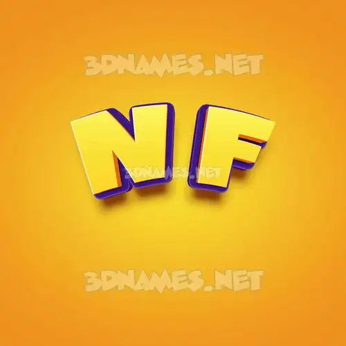 n f in Orange Toon style - 3D name wallpaper n f in Orange Toon style - 3D name wallpaper