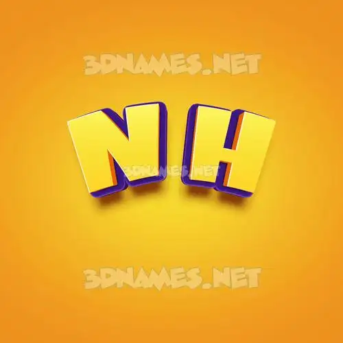 n h in Orange Toon style - 3D name wallpaper n h in Orange Toon style - 3D name wallpaper