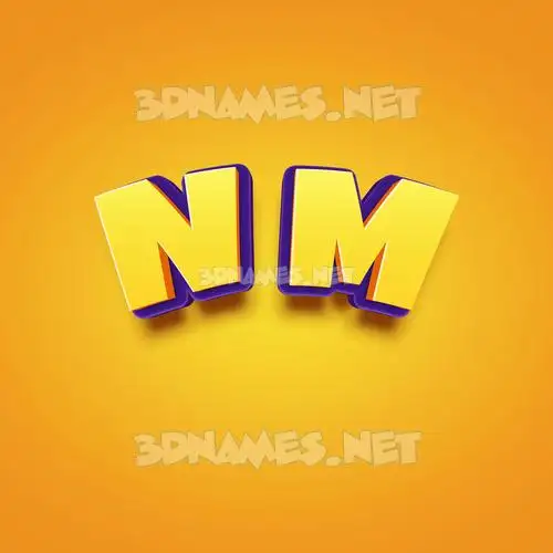 n m in Orange Toon style - 3D name wallpaper n m in Orange Toon style - 3D name wallpaper