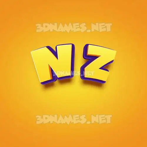 n z in Orange Toon style - 3D name wallpaper n z in Orange Toon style - 3D name wallpaper