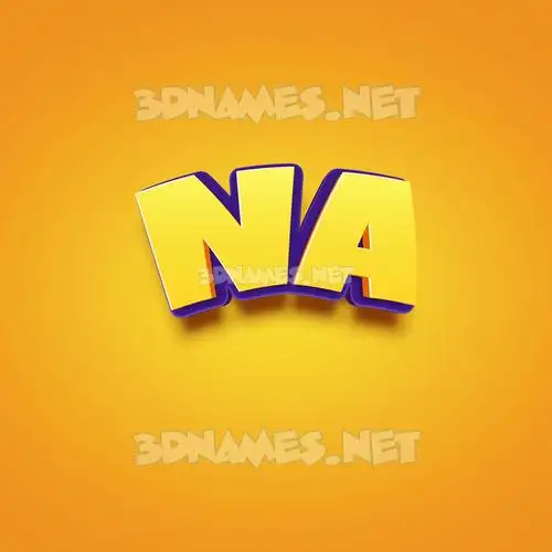 na in Orange Toon style - 3D name wallpaper na in Orange Toon style - 3D name wallpaper