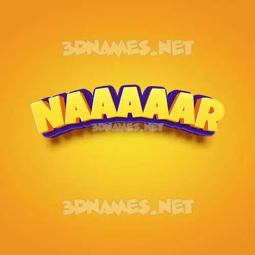 naaaaar in Orange Toon style - 3D name wallpaper naaaaar in Orange Toon style - 3D name wallpaper