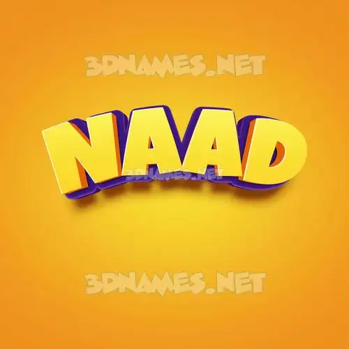 naad in Orange Toon style - 3D name wallpaper naad in Orange Toon style - 3D name wallpaper