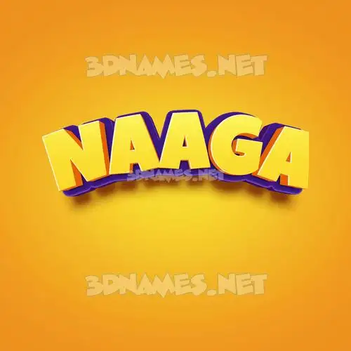 naaga in Orange Toon style - 3D name wallpaper naaga in Orange Toon style - 3D name wallpaper