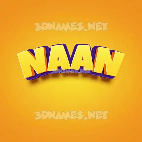 naan in Orange Toon style - 3D name wallpaper naan in Orange Toon style - 3D name wallpaper