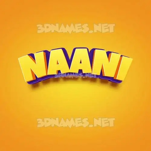 naani in Orange Toon style - 3D name wallpaper
