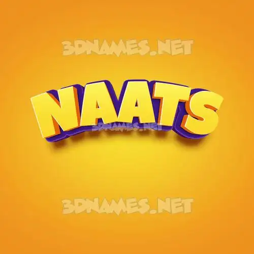 naats in Orange Toon style - 3D name wallpaper