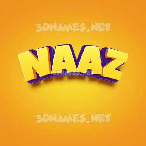 naaz in Orange Toon style - 3D name wallpaper naaz in Orange Toon style - 3D name wallpaper