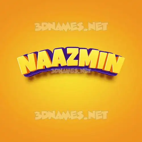 naazmin in Orange Toon style - 3D name wallpaper
