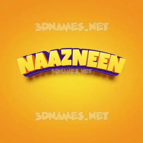 naazneen in Orange Toon style - 3D name wallpaper naazneen in Orange Toon style - 3D name wallpaper