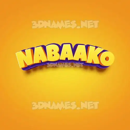 nabaako in Orange Toon style - 3D name wallpaper nabaako in Orange Toon style - 3D name wallpaper