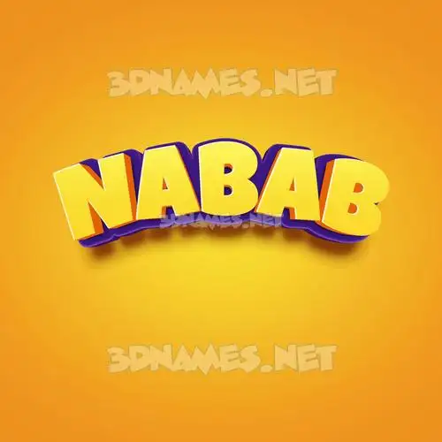 nabab in Orange Toon style - 3D name wallpaper nabab in Orange Toon style - 3D name wallpaper