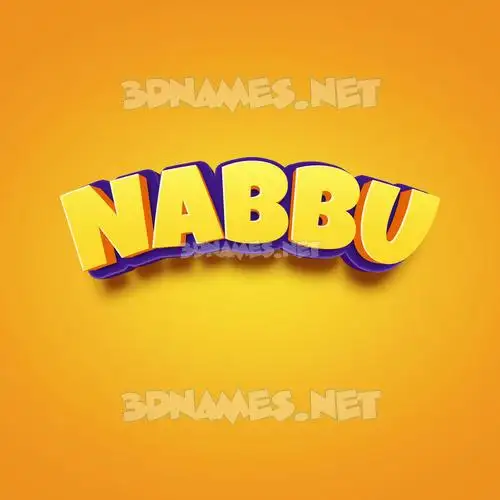 nabbu in Orange Toon style - 3D name wallpaper nabbu in Orange Toon style - 3D name wallpaper