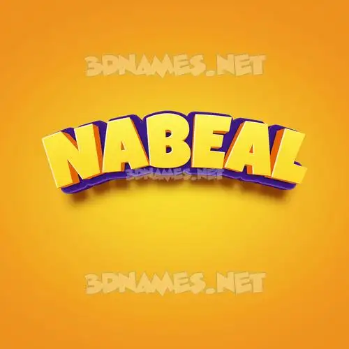 nabeal in Orange Toon style - 3D name wallpaper nabeal in Orange Toon style - 3D name wallpaper