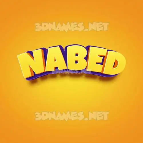 nabed in Orange Toon style - 3D name wallpaper nabed in Orange Toon style - 3D name wallpaper