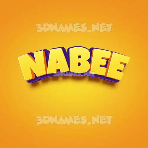 nabee in Orange Toon style - 3D name wallpaper
