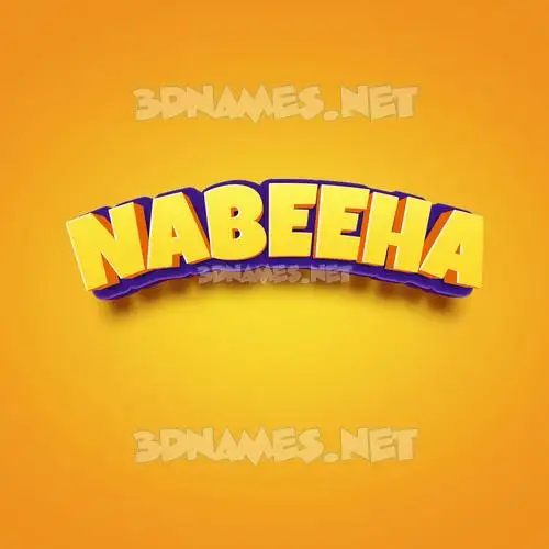 nabeeha in Orange Toon style - 3D name wallpaper nabeeha in Orange Toon style - 3D name wallpaper