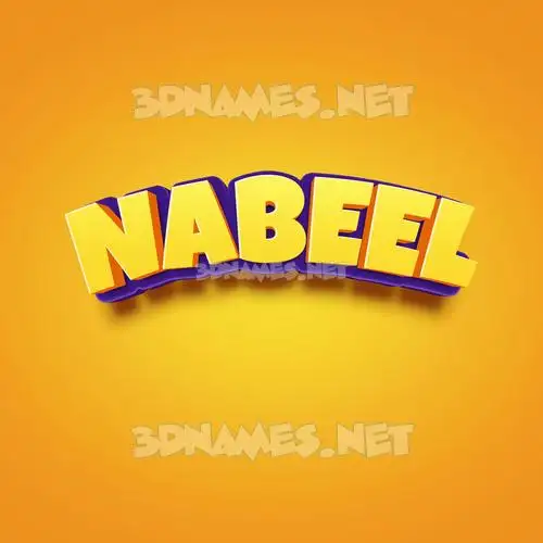 nabeel in Orange Toon style - 3D name wallpaper nabeel in Orange Toon style - 3D name wallpaper