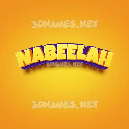 nabeelah in Orange Toon style - 3D name wallpaper nabeelah in Orange Toon style - 3D name wallpaper