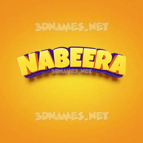 nabeera in Orange Toon style - 3D name wallpaper