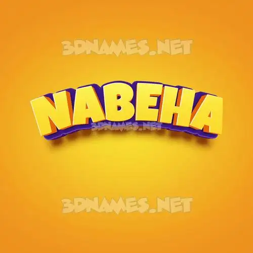 nabeha in Orange Toon style - 3D name wallpaper nabeha in Orange Toon style - 3D name wallpaper
