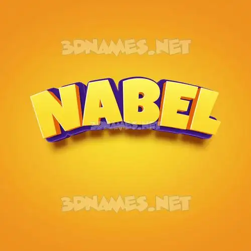 nabel in Orange Toon style - 3D name wallpaper nabel in Orange Toon style - 3D name wallpaper