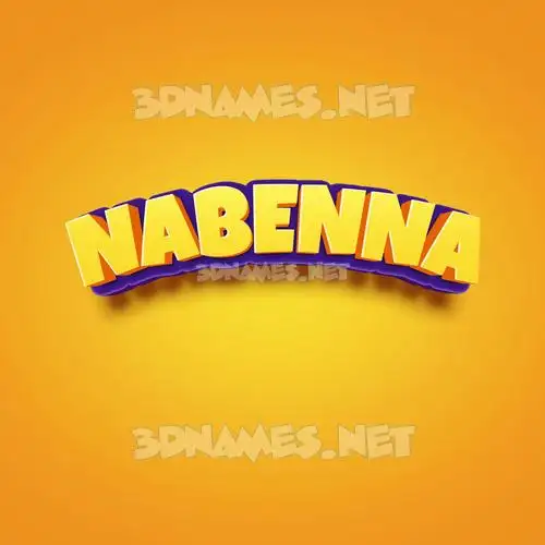 nabenna in Orange Toon style - 3D name wallpaper nabenna in Orange Toon style - 3D name wallpaper