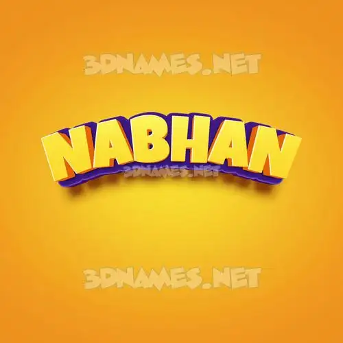 nabhan in Orange Toon style - 3D name wallpaper nabhan in Orange Toon style - 3D name wallpaper