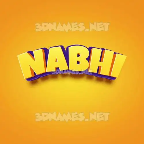nabhi in Orange Toon style - 3D name wallpaper
