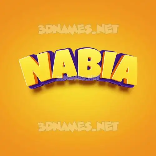 nabia in Orange Toon style - 3D name wallpaper nabia in Orange Toon style - 3D name wallpaper