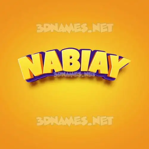 nabiay in Orange Toon style - 3D name wallpaper nabiay in Orange Toon style - 3D name wallpaper